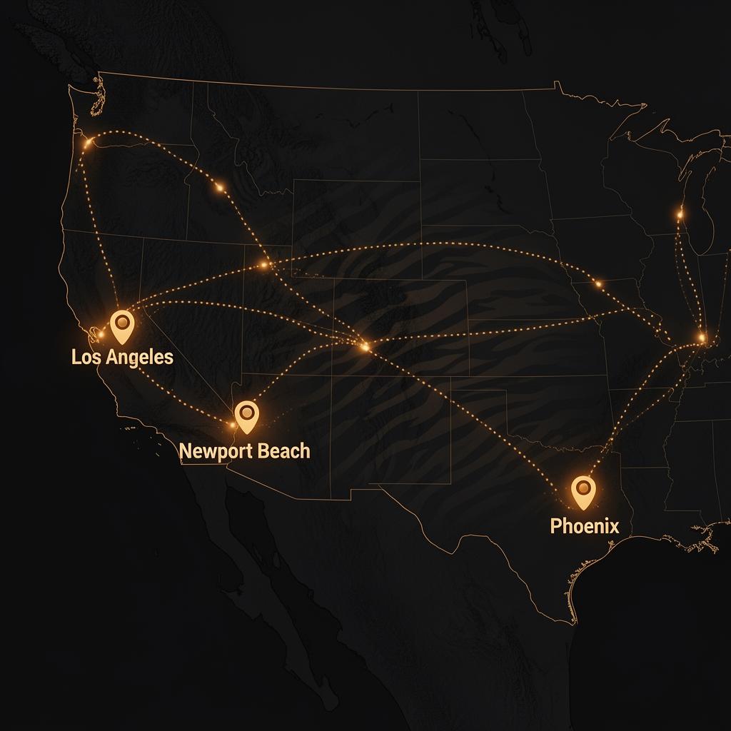 Prime Axis Southwest U.S. coverage map
